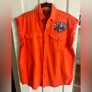 NWT 2016 Sturgis Black Hills Motor Classic Orange Shirt - Size M/L